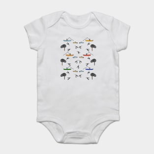 Fly Fishing Lover Pattern Baby Bodysuit